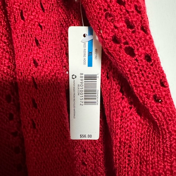 New Direction Cardigan Red, NWT.  XL. Long Open front with a little flutter. - Picture 4 of 4